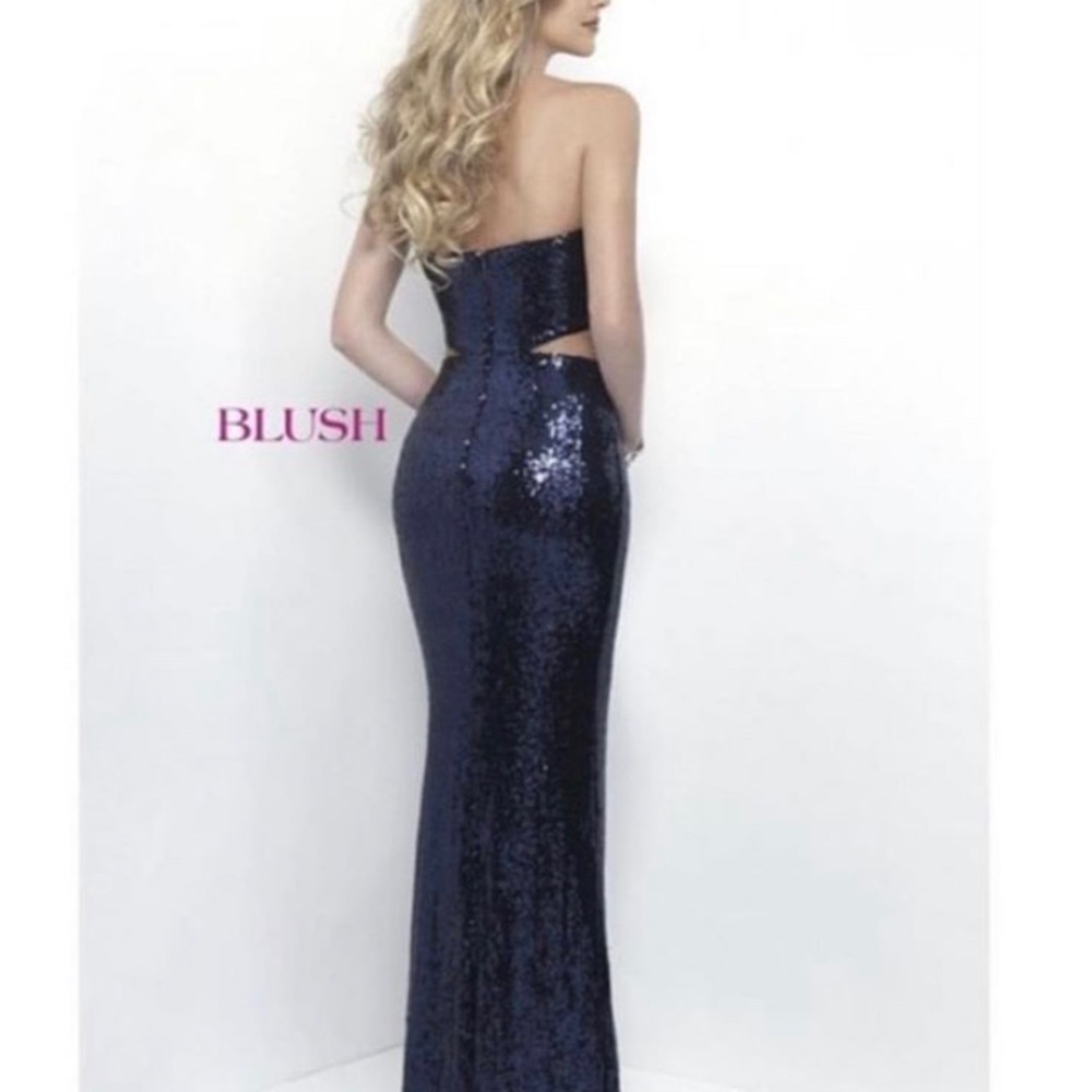 Two Piece Blue Sparkly Prom Dress/s16/any event!